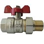 Краны латунные шаровые DN 15-25 PN 40 никелированные бабочка американка РИДАН BVR-FR купить в Ярославле | "Проконсим"