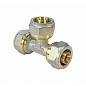Тройник латунный для PEX труб 32-32-32 PN 10 обжимной никелированный Valfex VF.331.N  купить в Ярославле | "Проконсим"