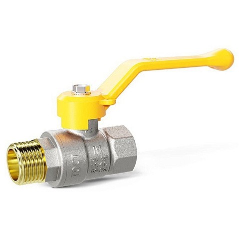 Кран латунный шаровой LD Pride GAS DN15 PN 40 никелированный рычаг муфта-штуцер купить в Ярославле | "Проконсим"