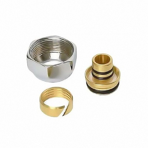 Евроконус 3/4'' DN 20 для PEX МП-труб обжимной 2 резьбовых кольца на штуцере Varmega купить в Ярославле | "Проконсим"