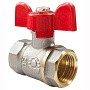 Кран латунный шаровой Valfex Optima.217.NLB1 11Б27фт1М DN 15 PN 25 никелированный муфта-муфта бабочка купить в Ярославле | "Проконсим"