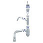 Сифон для умывальника Unicorn А320V, 40х50 гибкий отвод, 1 1/2'' х40 чаша из нержавеющей стали с отводом для стиральной машины купить в Ярославле | "Проконсим"