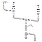 сифон для двойной мойки Unicorn В747V, 40х50 гибкий отвод, 1 1/2'' х40 с отводом для стиральной машины, прямоугольный перелив купить в Ярославле | "Проконсим"