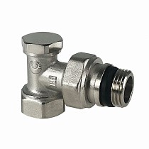 Клапан для радиаторов VALFEX VF.019.NN, PN-10, угловой с дополнительным уплотнением, настроечный купить в Ярославле | "Проконсим"