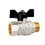 Кран латунный шаровой LD Pride 47.302 DN 15 PN 40 никелированный муфта-штуцер бабочка купить в Ярославле | "Проконсим"