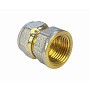 Муфты латунные для PEX труб DN 16-32 PN 10 обжимные никелированные с внутренней резьбой Valfex VF.302.N купить в Ярославле | "Проконсим"
