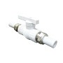 Кран шаровой полнопроходной VALFEX 20 PN 25 с двусторонним разъемным соединением белый