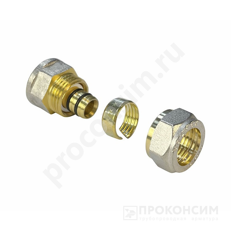 Цена [%TOWN_PRICE%].  Под заказ. Соединитель обжимной Valfex VF.302.N, DN 16 PN 10, G-3/4'' с переходом на внутреннюю резьбу (930020067) со склада Проконсим в Ярославле