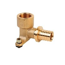 Угольник латунный для PEX труб 20-1/2'' под надвижную гильзу с внутренней резьбой MVI SF.433.0504 купить в Ярославле | "Проконсим"