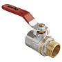 Кран латунный шаровой MVI AquaHit BV.312.04 DN 15 PN 25 рычаг муфта-штуцер полнопроходной никелированный купить в Ярославле | "Проконсим"