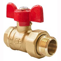 Краны латунные шаровые 11Б27фт1М DN 15-20 PN 25 бабочка американка Valfex Optima.227.LOB1 купить в Ярославле | "Проконсим"