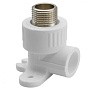 Угольник установочный ПП 20-1/2'' PN 25 с наружной резьбой белый РТП 10806