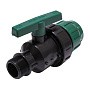 Кран шаровый ПЭ компрессионный комбинированный НР DN 25-3/4'' PN 10
