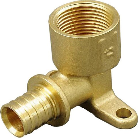 Угольник латунный для PEX труб 20-1/2'' PN 10 под надвижную гильзу с внутренней резьбой ONE PLUS купить в Ярославле | "Проконсим"