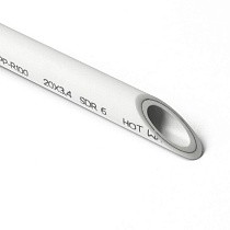 Трубы ПП SDR 6 DN 20-110 PN 20 армированные алюминием внутри белые Pro Aqua купить в Ярославле | "Проконсим"