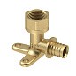 Угольник латунный для PEX труб  20- 1/2''  PN 16  под надвижную гильзу с внутренней резьбой  РосТурПласт купить в Ярославле | "Проконсим"