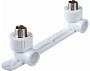 Угольник установочный двойной ПП 25-1/2'' PN 25 с наружной резьбой белый РТП 10704 купить в Ярославле | "Проконсим"