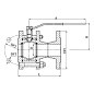 Кран стальной шаровой разборный BREEZE 11с41п, DN 50 PN 16, 180мм, полнопроходной, фланцевый с ручкой купить в Ярославле | "Проконсим"
