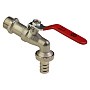 Краны водоразборные DN 15-20 PN 16 никелированные под шланг рычаг MVI (BV.633) купить в Ярославле | "Проконсим"