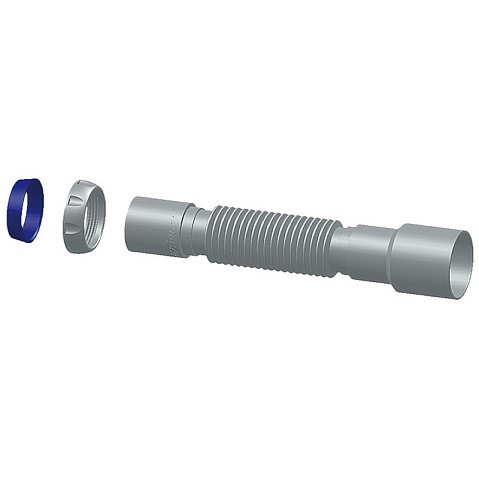Труба гофрированная Unicorn D45, 40х50 гибкий отвод, 1 1/2'' х40 с уплотнительным кольцом, 400мм купить в Ярославле | "Проконсим"