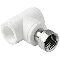 Тройники ПП DN 20-32 PN 25 комбинированные с накидной гайкой белые Pro Aqua купить в Ярославле | "Проконсим"