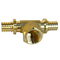 Тройник латунный для PEX труб 20-1/2''-20 PN 16 S-2,8мм под надвижную гильзу Valfex VF.432.AF купить в Ярославле | "Проконсим"