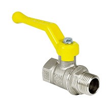 Краны латунные шаровые газовые 11Б27фт1М DN 15-50 PN 25-40 никелированные рычаг муфта-штуцер Valfex.272 Standart ГОСТ Р 59553 купить в Ярославле | "Проконсим"