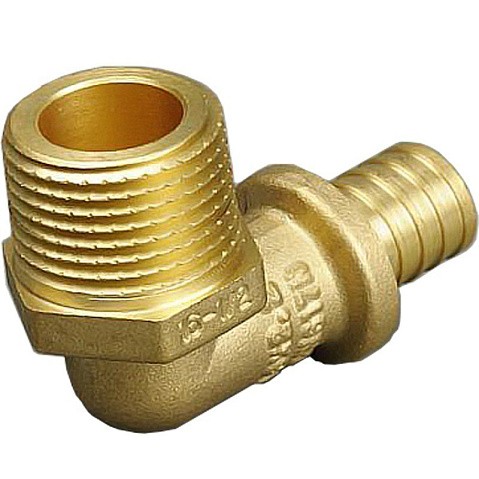 Угольник латунный для PEX труб 25-3/4'' PN 10 под надвижную гильзу с наружной резьбой ONE PLUS купить в Ярославле | "Проконсим"