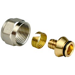 Акция! Евроконус латунный обжимной PEX-накидная гайка 16х2,2-G 1/2 (250801110) со склада Проконсим в Ярославле