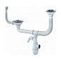 Сифон для двойной мойки Unicorn Y710V, без отвода, 3 1/2'' х40 с отводом для стиральной машины, круглый перелив купить в Ярославле | "Проконсим"