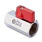 Кран латунный шаровой мини MVI BV.465 DN 15 PN 16 хромированный муфта-муфта бабочка купить в Ярославле | "Проконсим"
