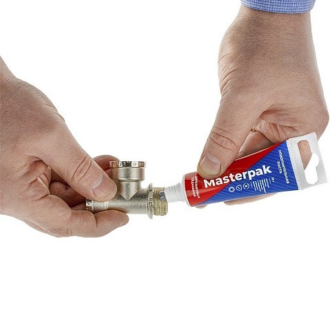 Набор уплотнительный паста +лён для воды, пара 25гр+ 7гр Masterpak купить в Ярославле | "Проконсим"