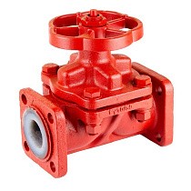 Клапаны запорные 15ч75п2 DN 15-32 PN 10  футерованный фторопластом до 110гр. купить в Ярославле | "Проконсим"