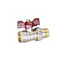 Кран латунный шаровой Temper 88.В-А.1.Б DN 25 PN 40 американка никелированный бабочка купить в Ярославле | "Проконсим"