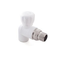Краны шаровые ПП DN 20-25 PN 25 для радиатора угловые с американкой белые РТП купить в Ярославле | "Проконсим"