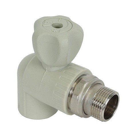 Кран шаровой для радиатора угловой VALFEX 20 PN 25 G-1/2'' серый купить в Ярославле | "Проконсим"