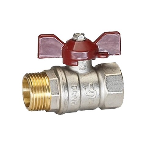 Кран латунный шаровой Temper 88.В-Н.1.Б DN 25 PN 40 бабочка муфта-штуцер купить в Ярославле | "Проконсим"