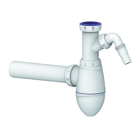Сифон для умывальника Unicorn А510V, 40х40 прямой отвод, 1 1/2'' х40 с отводом для стиральной машины преходник 40х32 купить в Ярославле | "Проконсим"