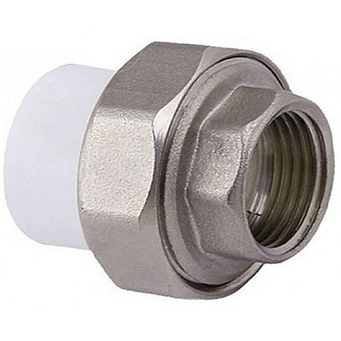 Муфта комбинированная ПП 32-1/2'' PN 25 разъёмная с внутренней резьбой белая PlasticPro купить в Ярославле | "Проконсим"