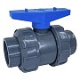 Кран шаровый клеевой НПВХ DN 50 PN 16 уплотнение EPDM/TPV черный Aquaviva AQVBVD50 купить в Ярославле | "Проконсим"