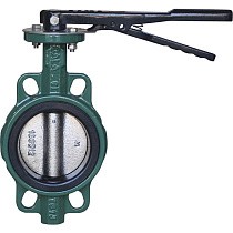 Затворы чугунные дисковые DN 40-250 PN 16 межфланцевые с чугунным диском рычаг GALA Тип.2302H-L купить в Ярославле | "Проконсим"