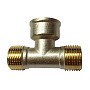 Тройники латунные никелированные DN 15-20 PN 40 штуцер-муфта -штуцер купить в Ярославле | "Проконсим"