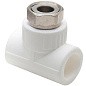 Тройник комбинированный ПП 25-3/4'' PN 25 с накидной гайкой белый РТП 14271 купить в Ярославле | "Проконсим"