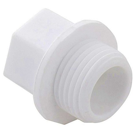 Заглушка резьбовая ПП  1/2'' PN 25 с наружной резьбой белая VALFEX  купить в Ярославле | "Проконсим"