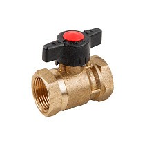 Кран шаровой латунный DN 15-20 PN 16 для 2-трубной системы муфта-муфта купить в Ярославле | "Проконсим"