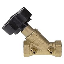 Клапаны балансировочные латунные DN 15-50 PN 16 наклонный с трубчатыми измерительными ниппелями РИДАН MNT-R купить в Ярославле | "Проконсим"