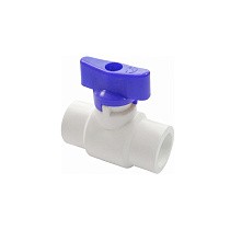 Краны шаровые ПП DN 20-25 PN 25 полупроходные белые с синей ручкой Valfex купить в Ярославле | "Проконсим"