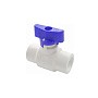 Краны шаровые ПП DN 20-25 PN 25 полупроходные белые с синей ручкой Valfex купить в Ярославле | "Проконсим"