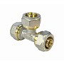 Тройники латунные для PEX труб DN 16-32 PN 10 обжимные никелированные Valfex VF.331.N купить в Ярославле | "Проконсим"