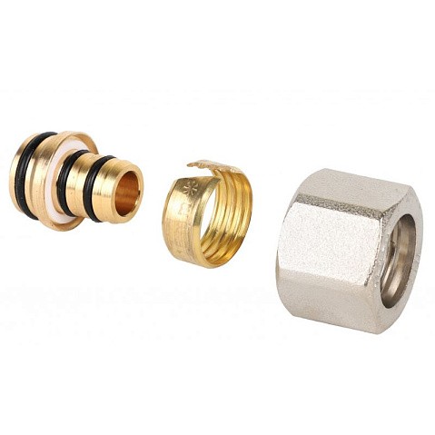 Евроконус латунный для PEX и МП-труб 16х2,0-1/2'' обжимной c накидной гайкой MVI MC.412.04 купить в Ярославле | "Проконсим"
